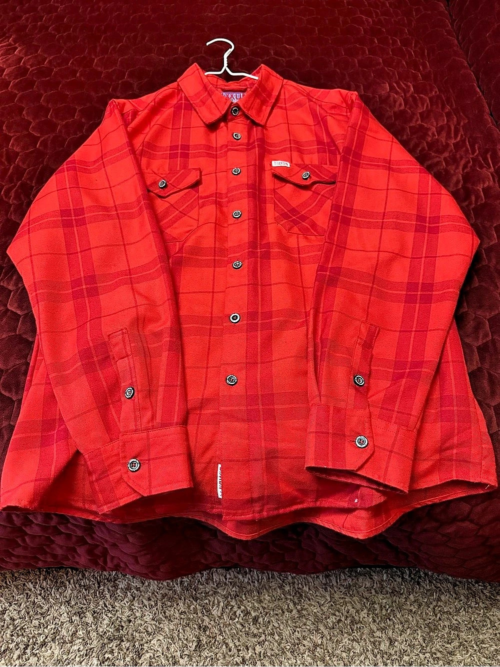 Dixxon Flannel Plaid in Red & Black XL Like New